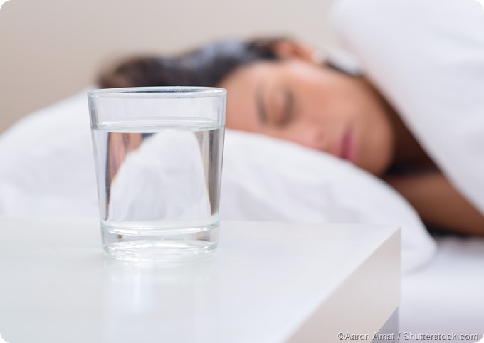 Drink of water bedtable